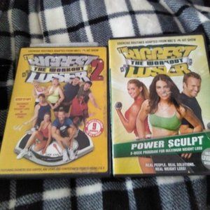 LOT The Biggest LOSER Dvd's Power Sculpt and Biggest Loser 2 DVD'S LN FUN-